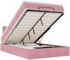 vidaXL Ottoman-Bett mit Matratze & LEDs Rosa 120x200 cm Samt 3312691 Bild 2
