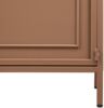 Vitrine Ronja aus Metall, modernes Industrial Design, Military Brown, mit Glastüren und Magnetverschluss Bild 5