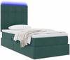 vidaXL LED-Speicherbett mit Matratze Dunkelgrün 90 x 200 cm Samt 3372642 Bild 3