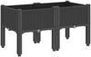 vidaXL Pflanzkasten mit Beinen Schwarz 80x40x42 cm PP 367893 Bild 5