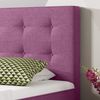 Boxspringbett Köln Plus 90x200 cm Webstoff Pink mit Topper-Optik Bild 4