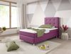 Boxspringbett Köln Plus 90x200 cm Webstoff Pink mit Topper-Optik Bild 3