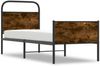 Einzelbettgestell Design für Erwachsene ohne Matratze 80x200 cm Sonoma-Eiche Holzwerkstoff d3903e Bild 3