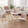 oyajia Kinderstuhl 3-in-1 Kinderstuhl, Kombistuhl, Babystuhl, Barhocker (Babystuhl für Kinder ab 6 Monate bis 5 Jahren), Babystuhl mit Tablett und 5-Punkt-Gurt, Fußstütze, Einfach zu Reinigen Bild 2