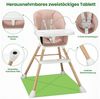 oyajia Kinderstuhl 3-in-1 Kinderstuhl, Kombistuhl, Babystuhl, Barhocker (Babystuhl für Kinder ab 6 Monate bis 5 Jahren), Babystuhl mit Tablett und 5-Punkt-Gurt, Fußstütze, Einfach zu Reinigen Bild 4
