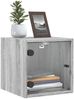 vidaXL Nachttische mit Glastüren 2 Stk. Grau Sonoma 35x37x35 cm 836473 Bild 4