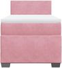 vidaXL Boxspringbett mit Matratze Rosa 100x200 cm Samt 3286233 Bild 4