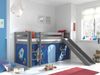 Vipack Spielbett Pino inkl. Rutsche grau, mit Textilset Vorhang 'Astro' Bild 2
