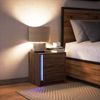 vidaXL Nachttisch mit LED-Leuchten Braun Eichen-Optik Holzwerkstoff 852059 Bild 5