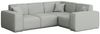 Garten Ecksofa SUMMER wetterfester Stoff NXL Hellgrau kurzer Schenkel Rechts Bild 2