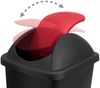 Stefanplast 'Push Can' Mülleimer, Kunststoff, 68 x 41 x 41 cm, 60 Liter, Rot / Schwarz Bild 3