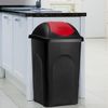 Stefanplast 'Push Can' Mülleimer, Kunststoff, 68 x 41 x 41 cm, 60 Liter, Rot / Schwarz Bild 2