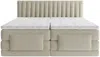 Vente-unique - DONISI Bett SamtStoff Beige - B 168 cm x H 118 cm x L 215 cm Bild 5