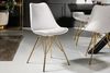 riess-ambiente Polsterstuhl SCANDINAVIA MEISTERSTÜCK weiß / gold (Einzelartikel, 1 St), Esszimmer · Kunstleder · Metall · Retro Design Bild 2
