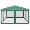 vidaXL Partyzelt mit 10 Mesh-Seitenteilen Grün 6x4 m HDPE 4010068 Bild 4