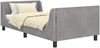 vidaXL Kinderbettgestell mit Kopfteil Hellgrau 80 x 200 cm Samt 42010867 Bild 2