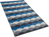 Outdoor Teppich grau-blau 90 x 180 cm geometrisches Muster Kurzflor BELLARY Bild 4
