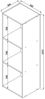 VCM Standregal Mendas 916743 Grau H. 107 x B. 34 x T. 30 cm Bild 3