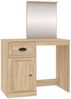vidaXL Schminktisch mit Spiegel Sonoma-Eiche 90x50x132,5 cm 816763 Bild 2