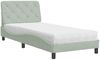 vidaXL Bett mit Matratze Hellgrau 80x200 cm Samt 3208622 Bild 2
