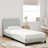 vidaXL Bett mit Matratze Hellgrau 80x200 cm Samt 3208622 Bild 3