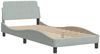 vidaXL Bett mit Matratze Hellgrau 80x200 cm Samt 3208622 Bild 4