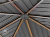 Gartenpavillon 3x3 m Holzoptik, Stahldach Hardtop 4 Seitenteile in grau Bild 5