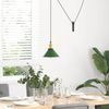 vidaXL Pendelleuchte Höhenverstellbar E27 Grün Glänzend Ø 22 cm Metall 4103445 Bild 3