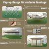 3,6 x 3,6 m Pavillon mit Moskitonetz und Doppeldach UV-Schutz 50+ Faltpavillon Khaki Bild 4