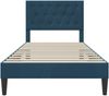 vidaXL Bettrahmen mit Kopfteil Blau 80 x 200 cm Samt 42027630 Bild 4