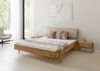 Bett Eiche 140x200x94 natur geölt, Kopfteil beige KIEL #100 Bild 3