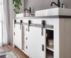 Badmöbel Set Stove in weiß Pinie und anthrazit Landhaus Doppelwaschtisch 235 cm Bild 4