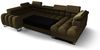 Wohnlandschaft Schlafsofa BASTIEN RELAX in Stoff Aragon Grau Ottomane Rechts Bild 3