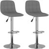 vidaXL Barhocker 2 Stk. Hellgrau Stoff [333945] Bild 2