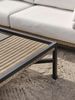 Gartencouchtisch Shell, aus Rattan und Aluminium, modern, natur und schwarz, 150x80 cm Bild 3
