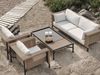 Gartencouchtisch Shell, aus Rattan und Aluminium, modern, natur und schwarz, 150x80 cm Bild 2