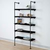 Standregal HWC-C45, Wohnregal Bücherregal Ablageregal, Industriedesign Holz Metall, 165x80x28cm ~ dunkelgrau Bild 5