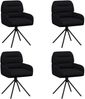 vidaXL Drehstuhl Esszimmer 4 pcs Kunstleder Schwarz 59 x 59,5 x 90 cm 3428257 Bild 2