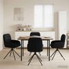 vidaXL Drehstuhl Esszimmer 4 pcs Kunstleder Schwarz 59 x 59,5 x 90 cm 3428257 Bild 1
