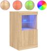 vidaXL Beistellschränke mit LED-Leuchten 2 Stk. Sonoma Eiche 836635 Bild 5