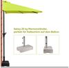 Sekey Halbrundschirm 270 cm mit Kurbel | UV 50+ Balkonschirm für Terrasse & Garten – Sonnenschirm Windfest, 100% Polyester, Inkl. Klettband Bild 3