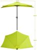 Sekey Halbrundschirm 270 cm mit Kurbel | UV 50+ Balkonschirm für Terrasse & Garten – Sonnenschirm Windfest, 100% Polyester, Inkl. Klettband Bild 2