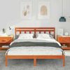 vidaXL Bettrahmen Braun 150 x 200 cm Massives Kiefernholz 872370 Bild 3