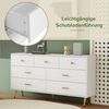 HAUSS SPOLE Sideboard 140x35x76cm mit 7 Schubladen, goldene Griffe, goldene Beine, Weiß (7 Schubladen,goldene Griffe, goldene Beine), moderes Design Bild 3