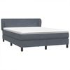vidaXL Boxspringbett mit Matratze Dunkelgrau 160x210 cm Samt 3317362 Bild 2