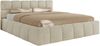 Doppelbett mit Gasdruckfeder, Polsterbett NIRA CLASSIC Holzlattenrost Bett mit Stauraum, gepolstertes Kopfteil Bettkasten - 160 x 200 cm - Creme Strukture Bild 5
