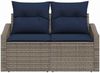 vidaXL Gartensofa Grau 123 x 62 x 69cm Poly-Rattan 42006789 Bild 3
