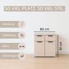 rauch Kombikommode Sideboard Schubladenkommode COSTA mit farblich passenden Metallgriffen (in 2 Griff-Farben, Breite 80 cm), mit 2 Schubladen und 1 verstellbaren Einlegeboden MADE IN GERMANY Bild 3