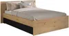 Vente-unique - VARLY Bett Holz, Platte SchwarzBeige - B 204 cm x H 202,8 cm x L 269,7 cm Bild 2
