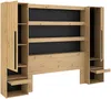 Vente-unique - VARLY Bett Holz, Platte SchwarzBeige - B 204 cm x H 202,8 cm x L 269,7 cm Bild 4